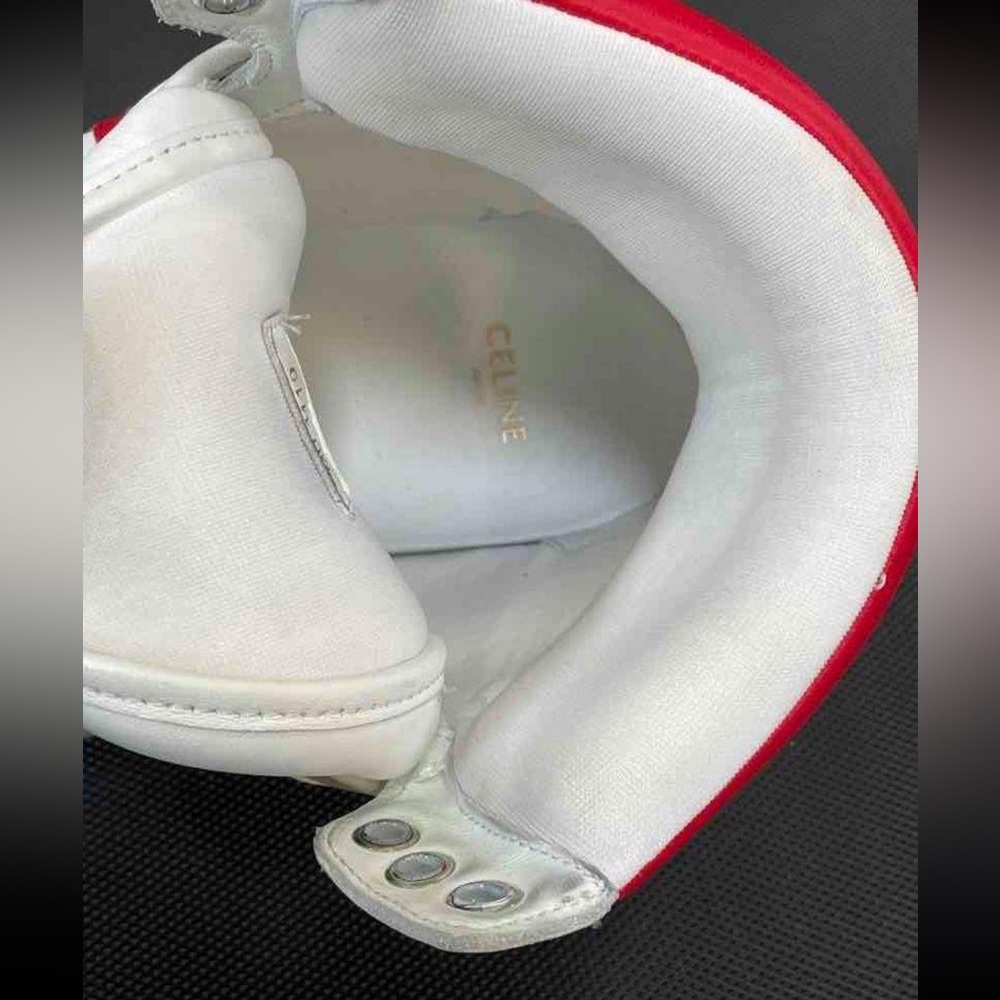 Celine Paris White Mid Leather MU 1119 Sneaker - Picture 4 of 16